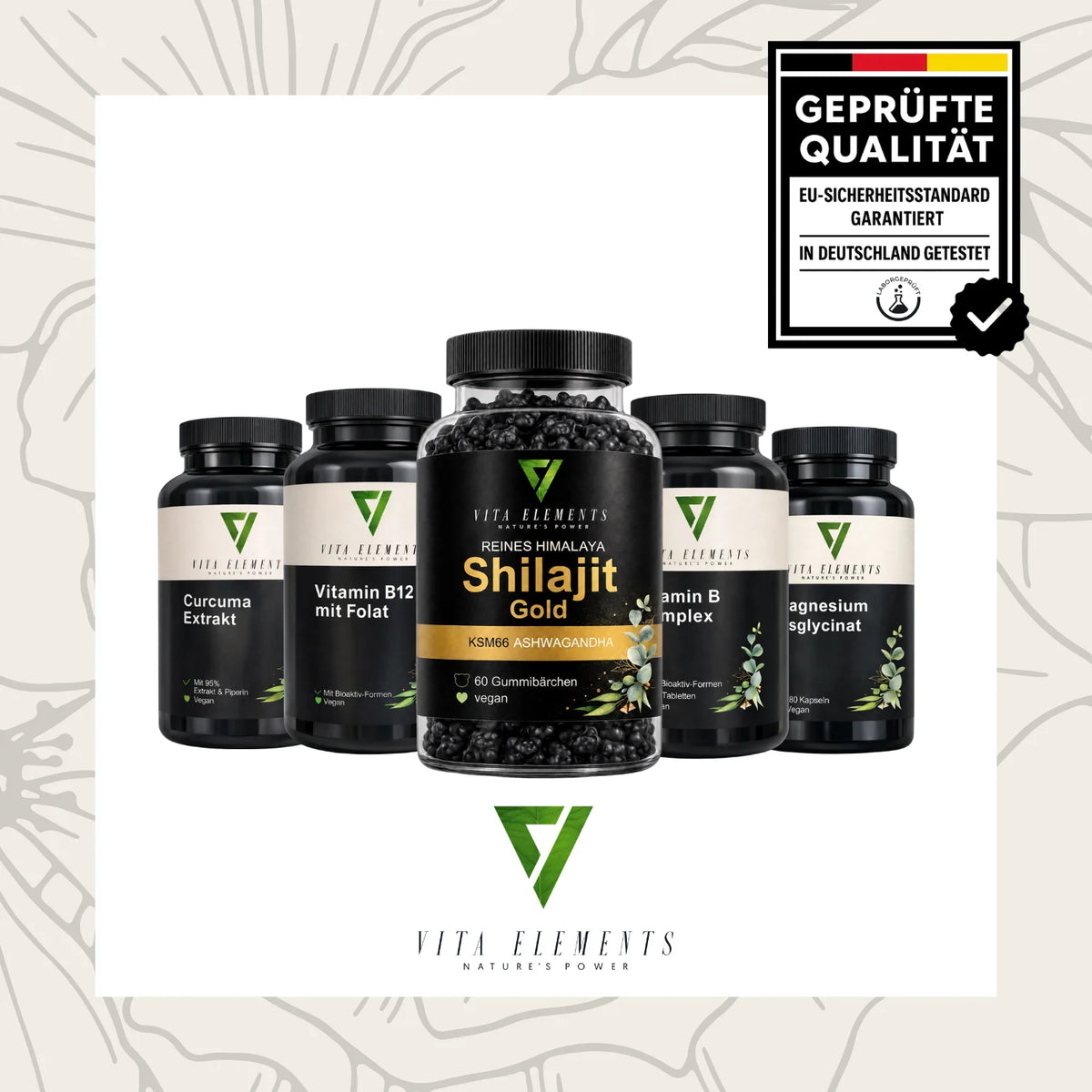Himalaya Shilajit Gold Gummies |   Laboratory Tested in Germany |   Food Supplements |   60 Gummy Bears |   Vegan |   Without Genetic Engineering |   3-Piece Set