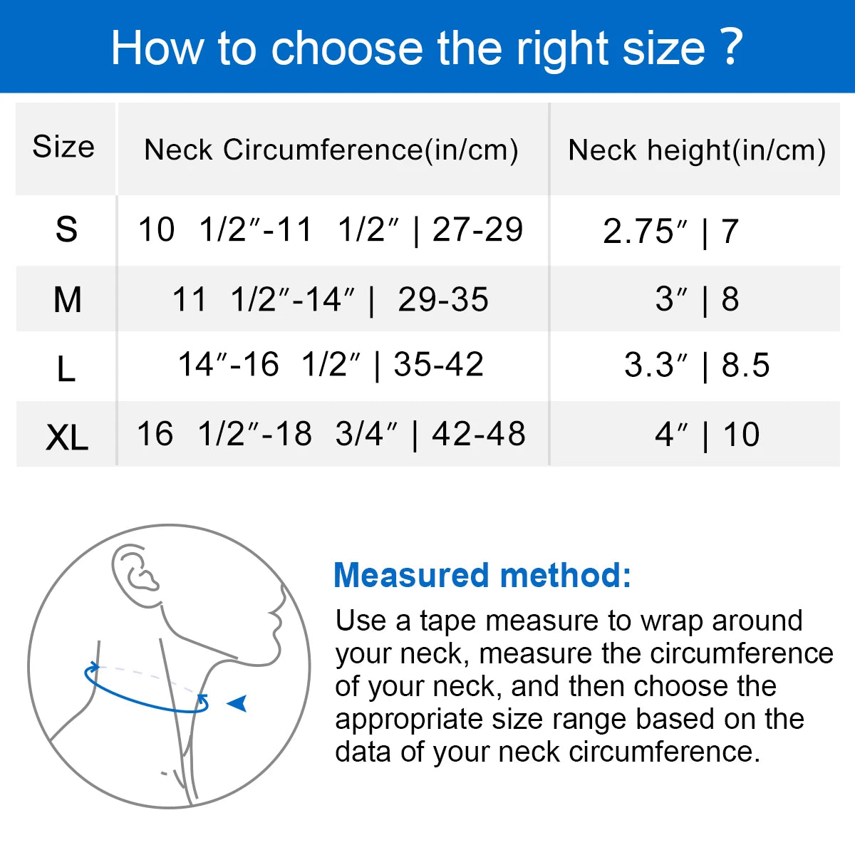 VELPEAU Foam Neck Support Brace for Neck Pain and Posture Correction, Adjustable Cervical Collar with Replaceable Sleeve