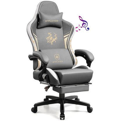 GTPLAYER Dragon Gaming Chair with Bluetooth & Footrest