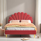 Creahappy, 140×200 cm Double Bed, Teen Bed, Girls’ Bed, Children’S Bed, Upholstered Bed, Kids’ Bed, Secondary Bedroom Bed, Guest Room Bed, Sturdy And Quiet Bed Frame, Trendy “Girl-Style” Bedroom Bed Frame, Velvet,