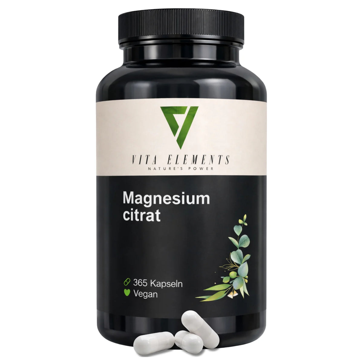 Magnesium Citrate Capsules |   Laboratory Tested in Germany |   Health Supplements |   2320 Mg Magnesium Citrate Per Day |   360 Mg Magnesium |   Vegan |   Free from Genetic Modification |   365 Capsules