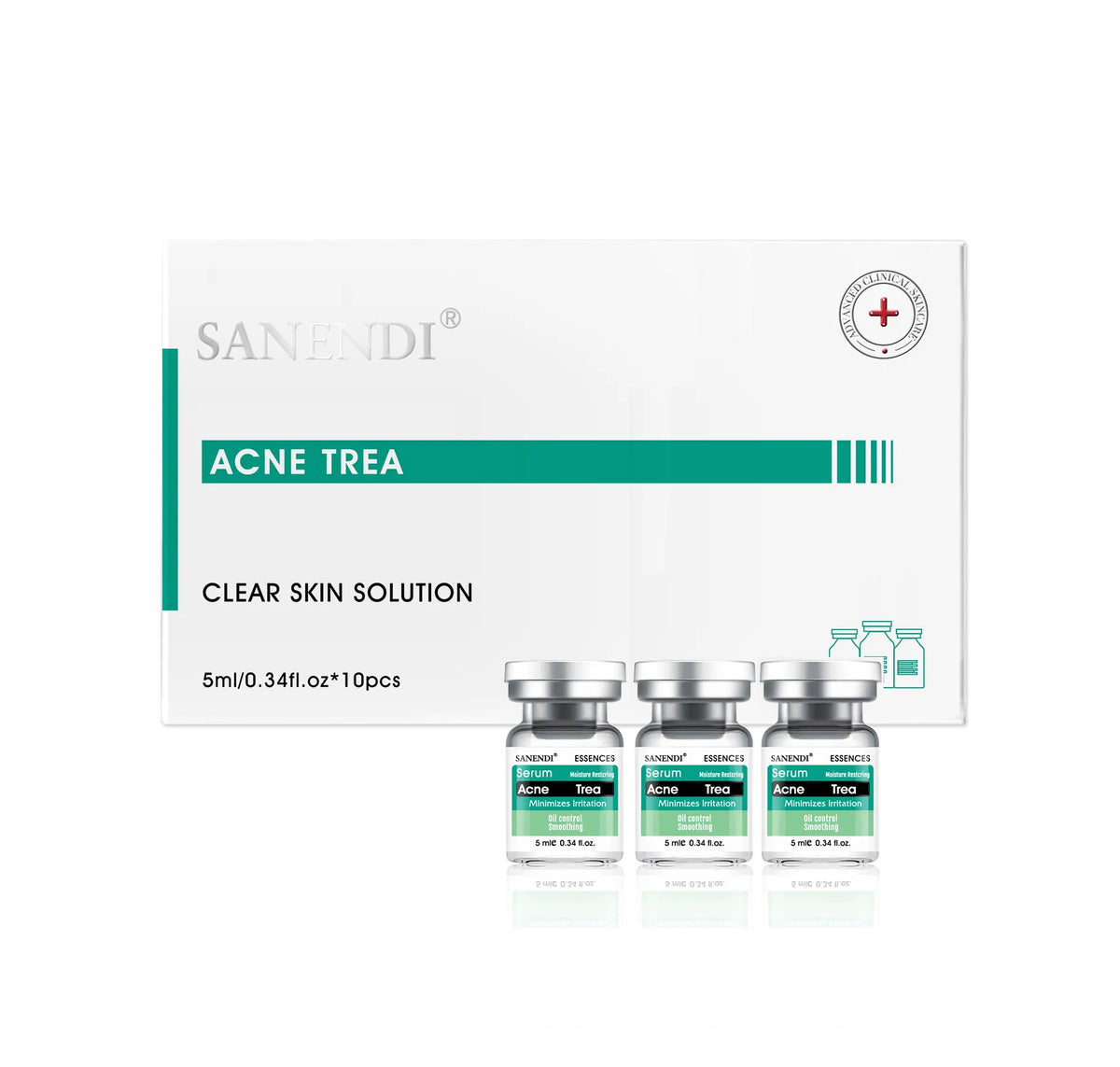 SANENDI Hyaluronic Acid Serum Six Peptides Vitamin C Essence Korean Skin Care Liquid Solution Hydrate Beauty Product 5ml 10 vial