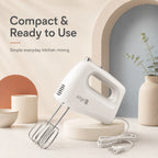 Everyday Baking Hand Mixer, 400W 5-Speed Electric Kitchen Mixer with Dough Hooks, Turbo Beaters and Whisk for Cake, Cookie Dough and Cream