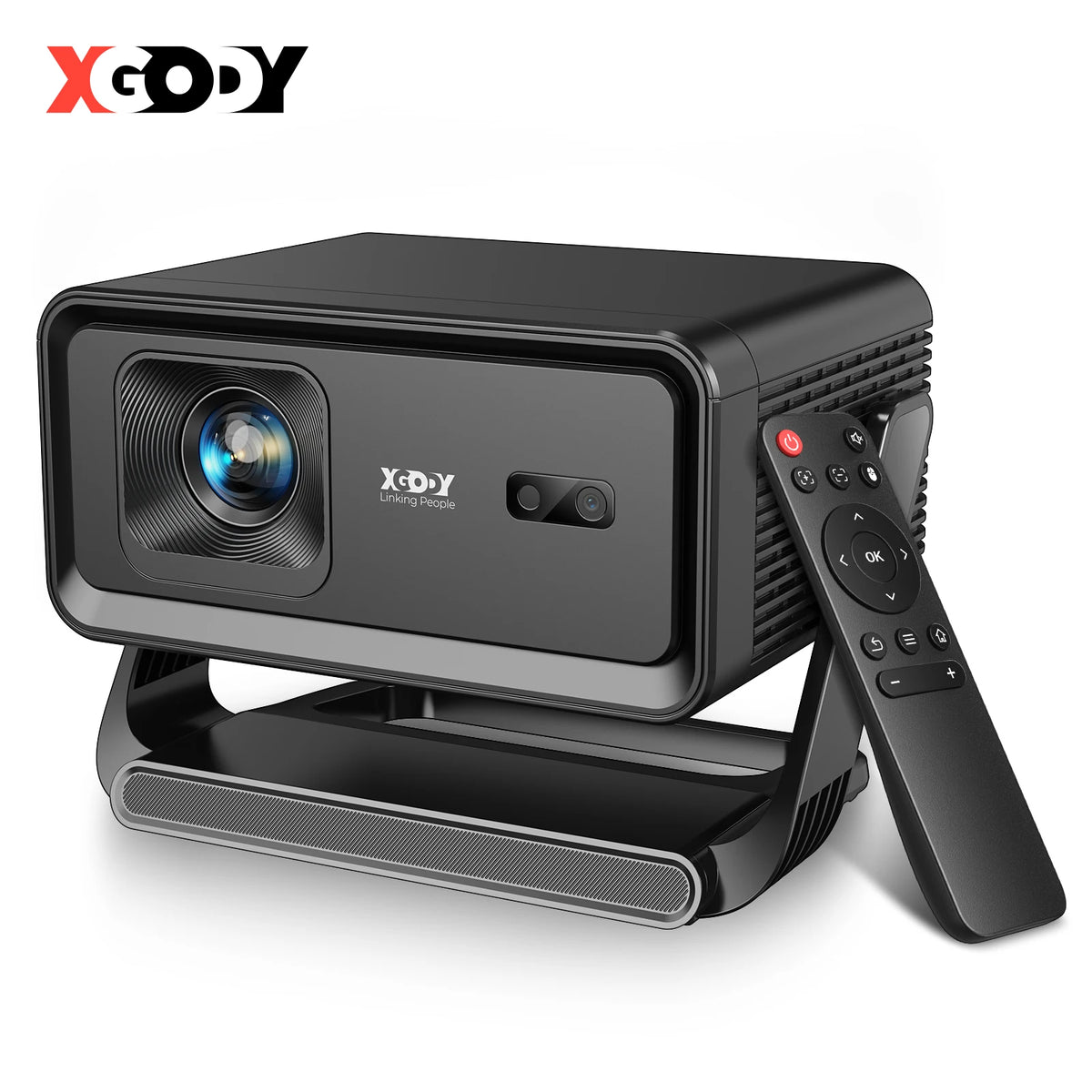 Xgody Auto Focus Android14 4K Projector 360Ansi 8K Native 720P Gimbal A1 with Wifi6 Bt5.4 Allwinner H726 Portable Outdoor