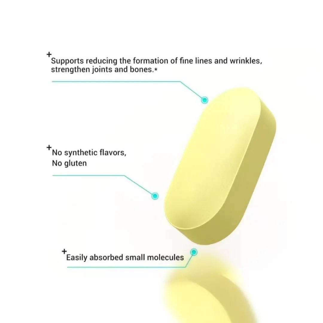 60 Tablets Collagen Peptide Multivitamin with Vitamin C And Niacinamide - Hair Skin Nails Support Supplement