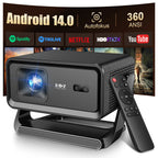 Xgody Auto Focus Android14 4K Projector 360Ansi 8K Native 720P Gimbal A1 with Wifi6 Bt5.4 Allwinner H726 Portable Outdoor
