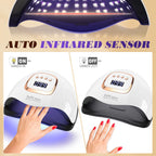 Sun-X25-max 380W 81LEDs UV LED Lamp for Nails Powerful Nail Dryer For Curing All Gel Nail Polish Drying UV Light for Manicure