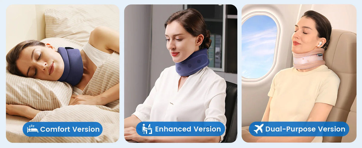 VELPEAU Foam Neck Support Brace for Neck Pain and Posture Correction, Adjustable Cervical Collar with Replaceable Sleeve