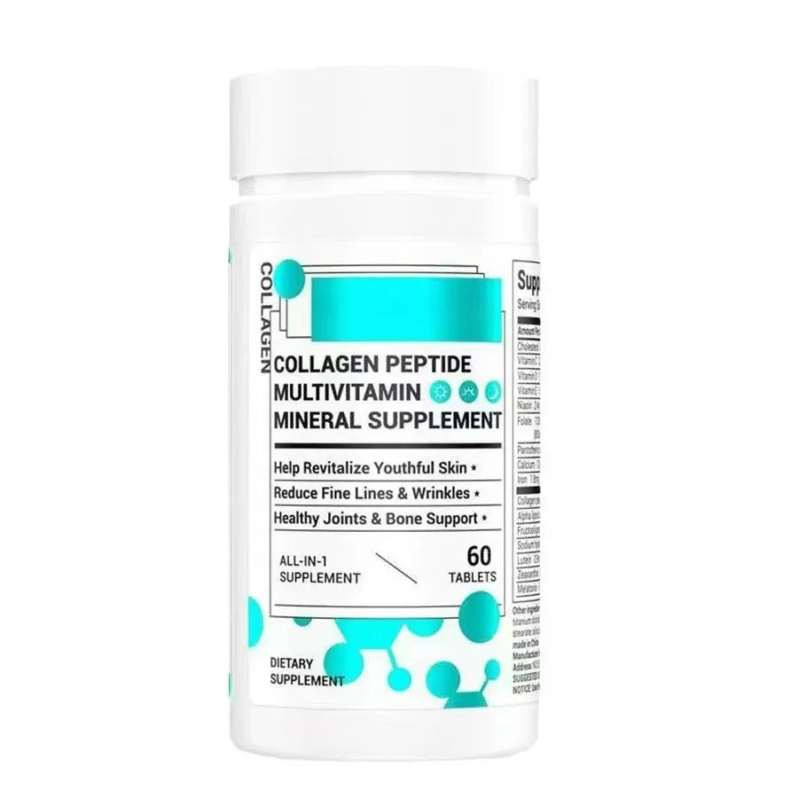 60 Tablets Collagen Peptide Multivitamin with Vitamin C And Niacinamide - Hair Skin Nails Support Supplement