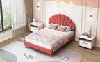 Creahappy, 140×200 cm Double Bed, Teen Bed, Girls’ Bed, Children’S Bed, Upholstered Bed, Kids’ Bed, Secondary Bedroom Bed, Guest Room Bed, Sturdy And Quiet Bed Frame, Trendy “Girl-Style” Bedroom Bed Frame, Velvet,