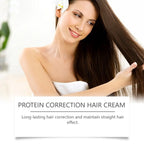 Protein Hair Straightening Cream with Silk Shine Technology Smooth Frizz Hair Intensive Dry Damaged Repair Keratin Hair Treatment Hydrating Hair Mask