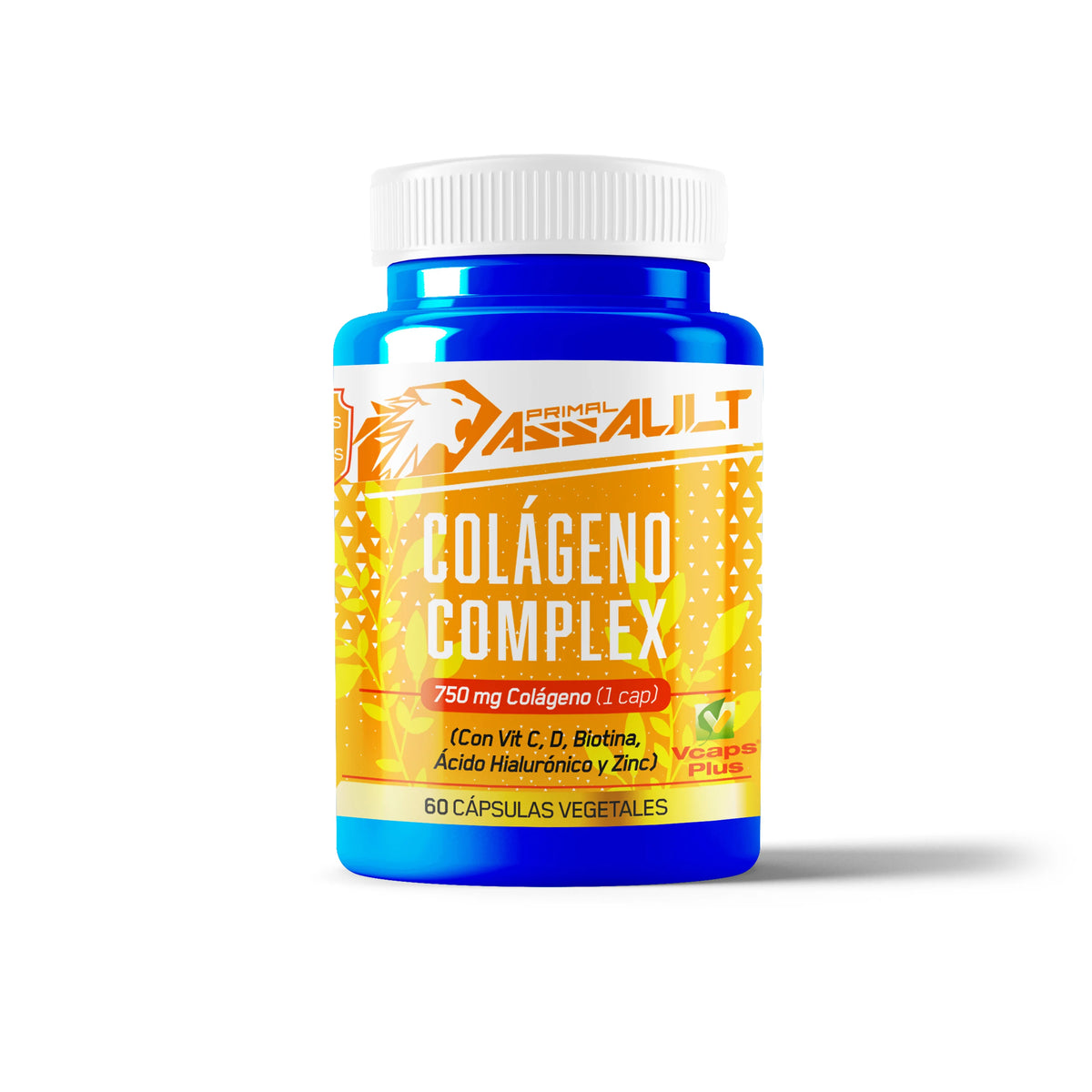 Primal assault |   Collagen hyaluronic acid - hydrolyzed + biotin + q10 - cartilage skin - vit c d b12 and zinc - collagen complex - 60 capsules