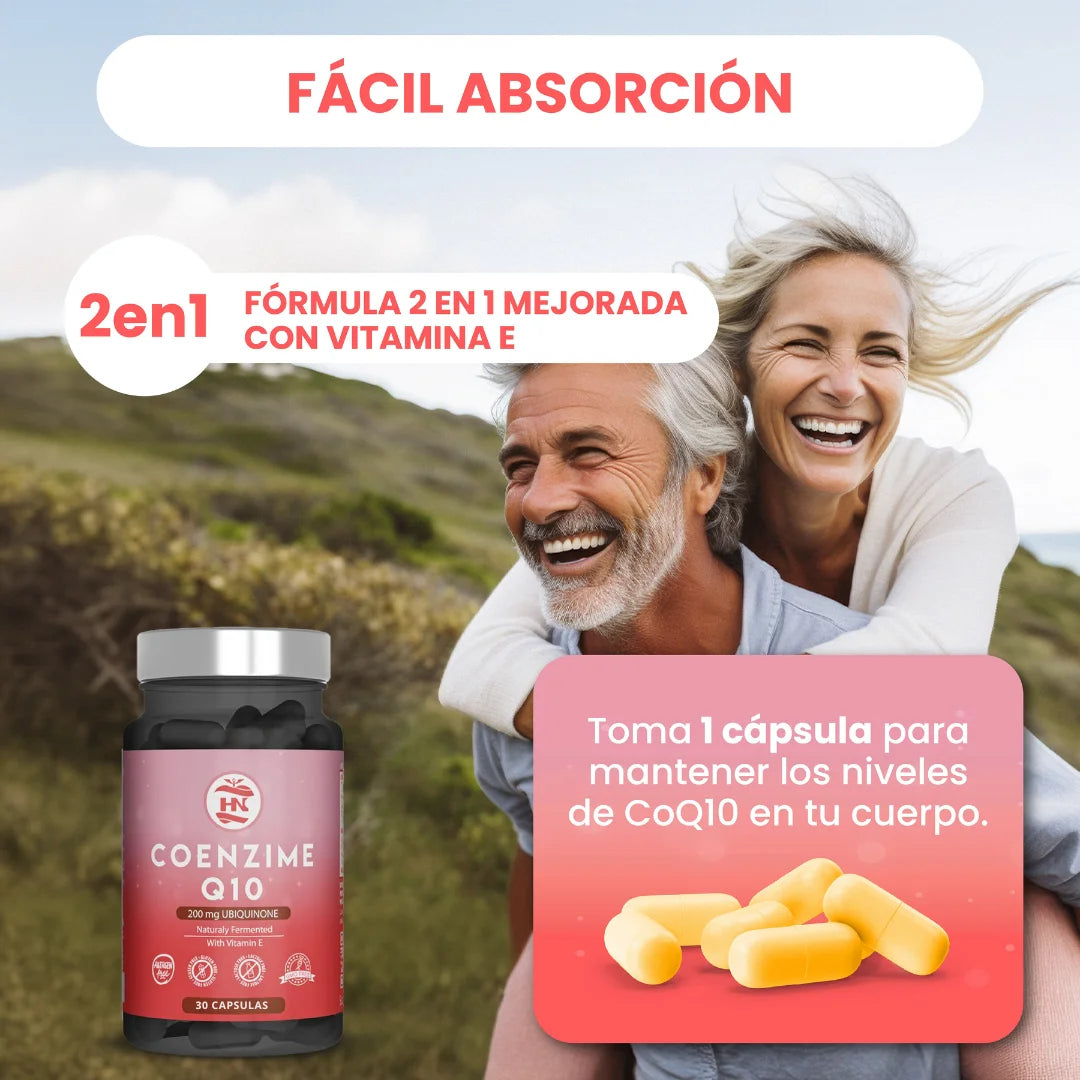 Hn healthy nutrition coenzyme q10 200mg + vitamin e - 30 capsules - food supplement