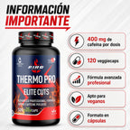 Thermo pro elite cuts 120 vegetable capsules fire nutrition – formula with 400 mg of caffeine per dose