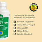 Vibefarma omega 3 pro tg4832 1000 mg – ultra concentrated with 480 mg of epa and 320 mg of dha per capsule – fish oil in the form of triglyceride – ifos and goed certified – 60 capsules – cardio, cerebral and visual