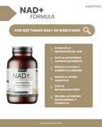 Webotanix. |   Nad+ formula with trans-resveratrol and quercetin |   60 capsules |   With vitamins b2 and b5 + piperine |   Cellular energy, repair and longevity |   Without gluten |   Vegan