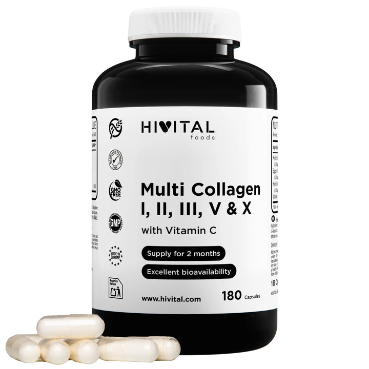 Multi hydrolyzed collagen | 180 capsules. hivital