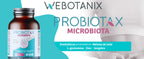 Webotanix. |   Probiotax microbiota capsules |   Symbiotic with megaflora 9 probiotics and inavea prebiotics |   With lion's mane, l-glutamine and zinc |   Digestive health and immunity |   60 capsules |   Vegan