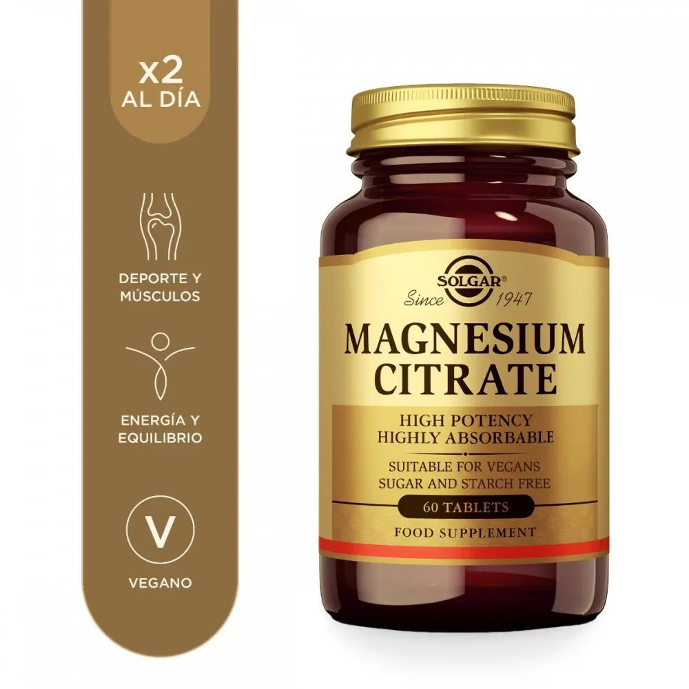 Magnesium citrate 200mg (60 or 120 tablets) of solgar