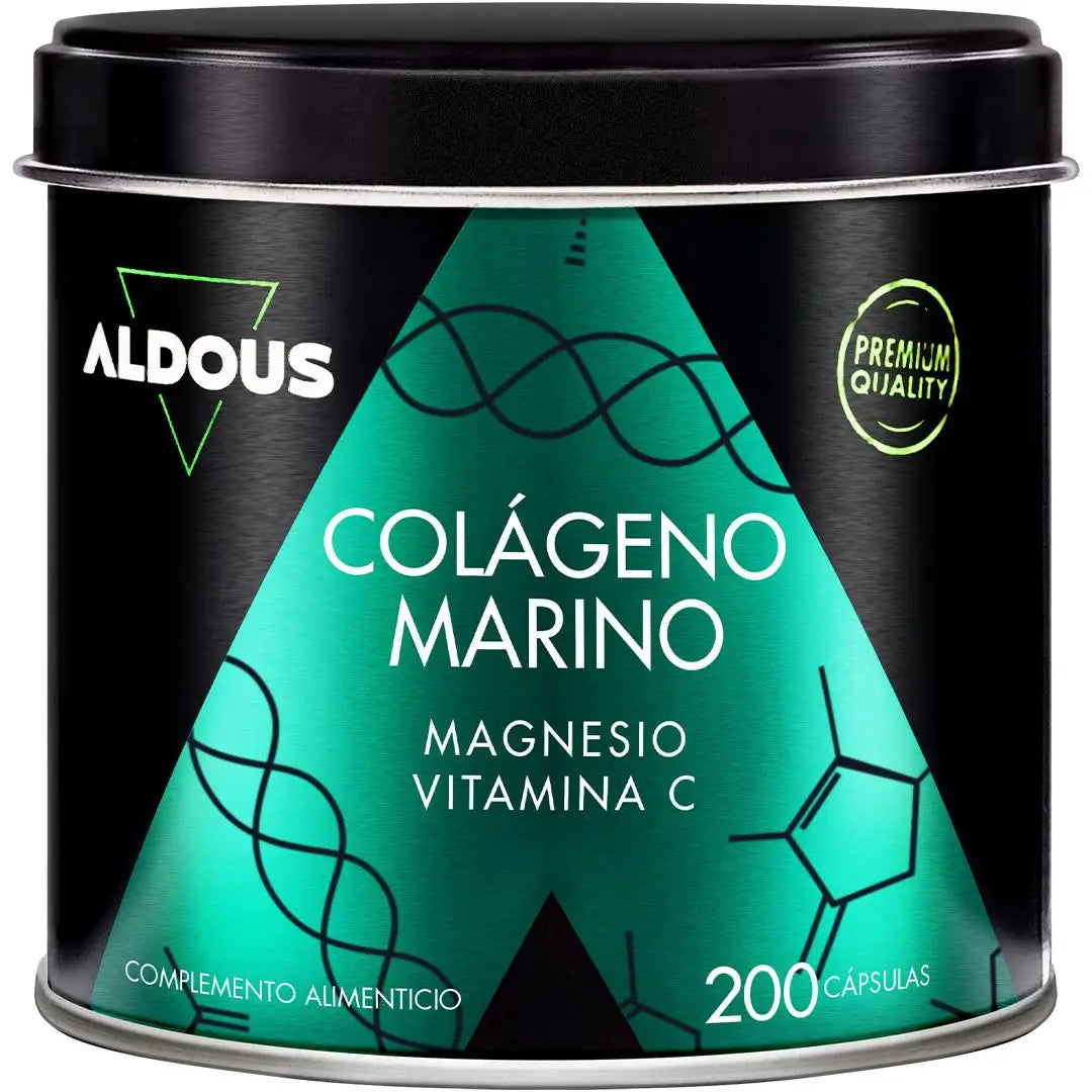 Pure hydrolyzed collagen with magnesium and vitamin c - 200 capsules - naticol hydrolyzed marine collagen - collagen with magnesium - aldous