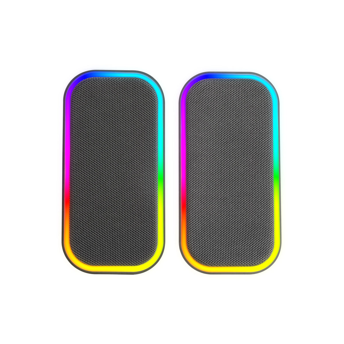 Mars Gaming MS-OM, 20W Gaming Speakers, RGB Dynamic Lighting, 5.3 + AUX-IN Bluetooth Speakers, Volume Control Box, DSP Chipset Customized, Universal Compatibility, Black or White Bluetooth Speakers