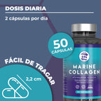 Hn healthy nutrition hydrolyzed marine collagen with hyaluronic acid, vitamin c, coenzyme q10, zinc and magnesium - 50 capsules - food supplement