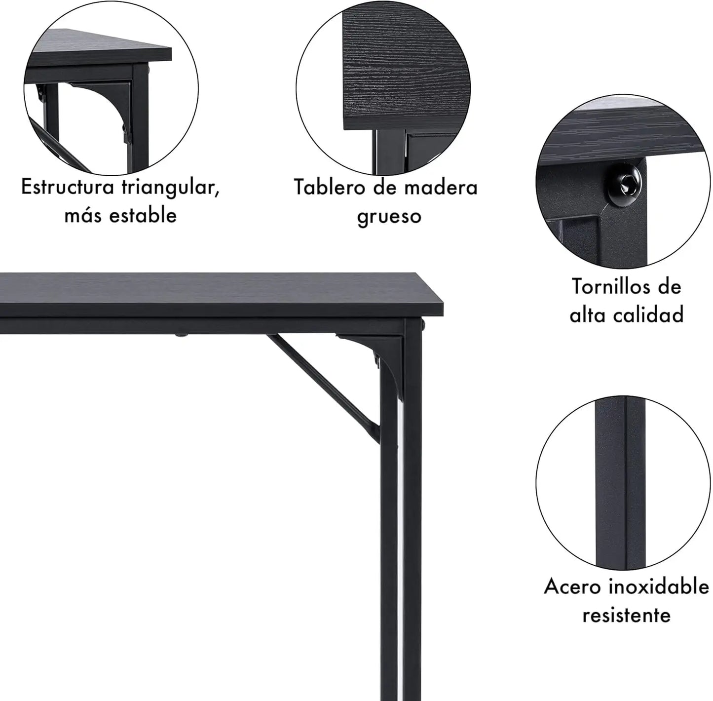 T-LoVendo - 80x40cm Desk Table for Computer, Home Office Study with Adjustable Legs, Durable Metal Structure and Realistic Wood Finish, Compact and Easy Assembly, Perfect for Small Spaces, Elevating Desk for Enhanced Function gaming desk