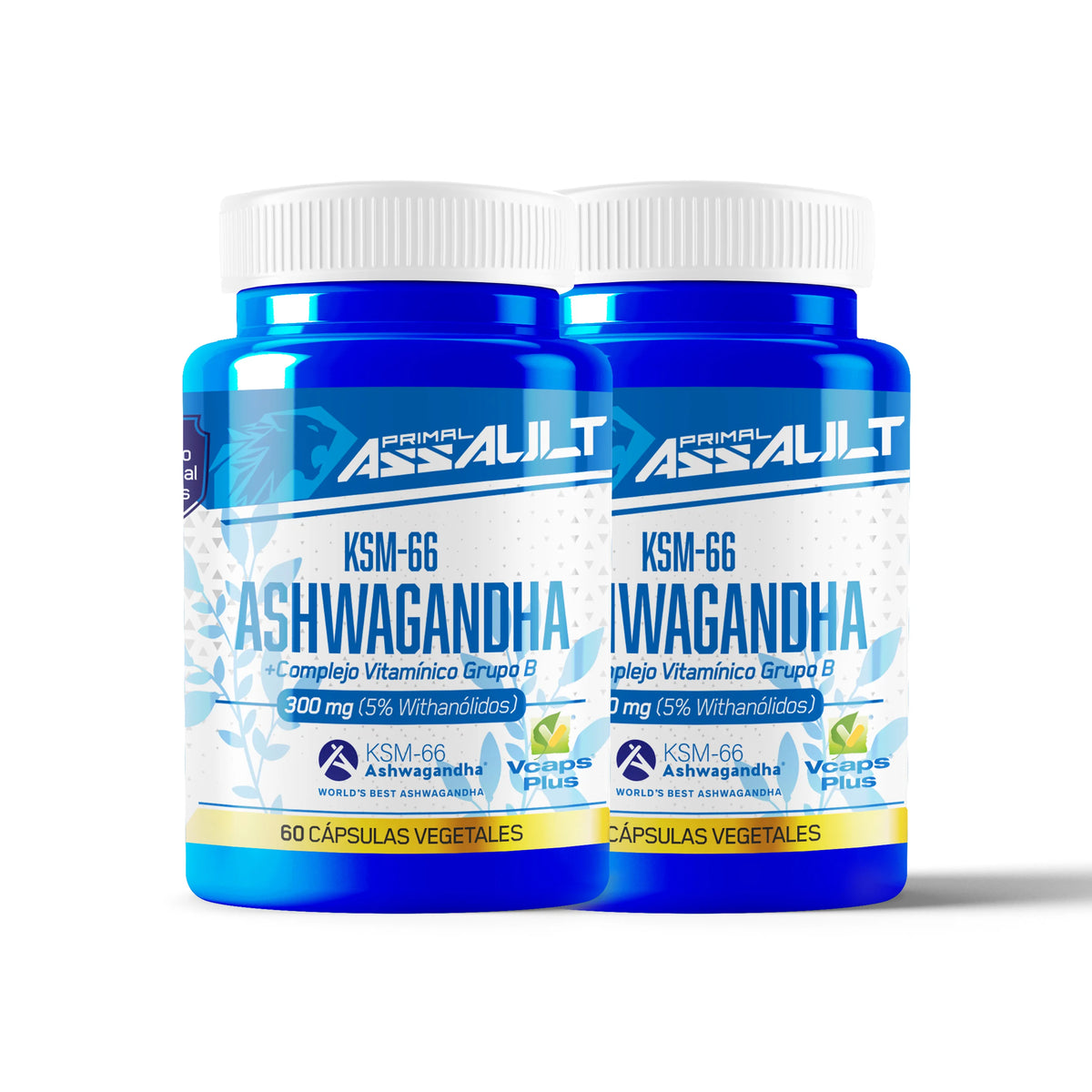 Primal assault |   Ashwagandha ksm-66 - rhodiola rosea vit b6 b12 - indian ginseng bio-available with 5% whitanolides and vitamins b6 and b12-60 capsules