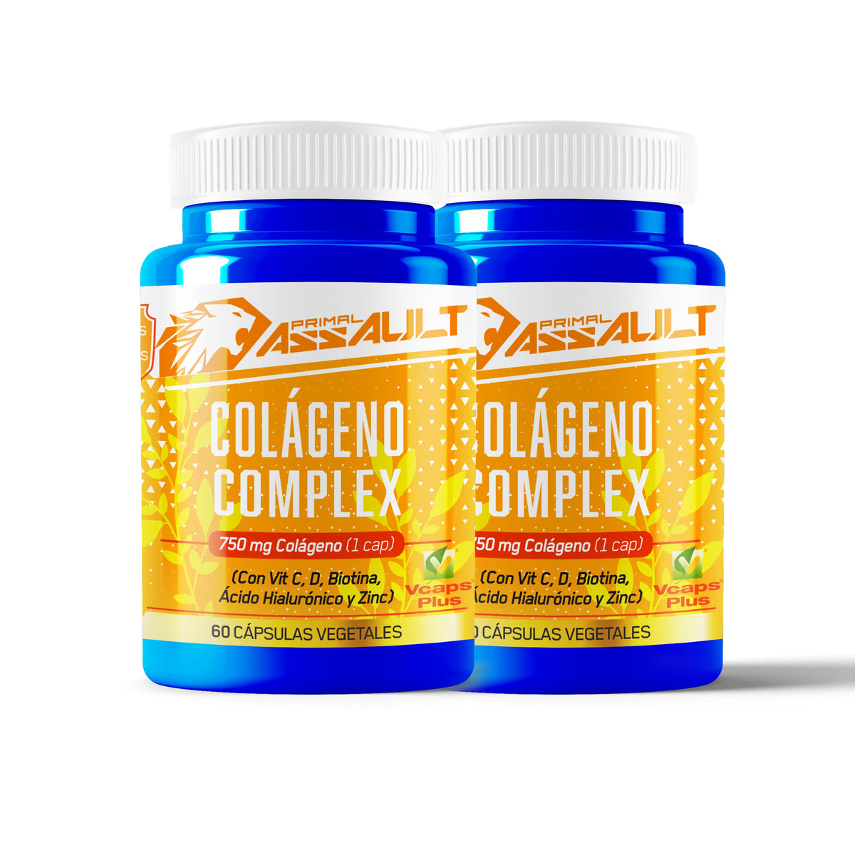 Primal assault |   Collagen hyaluronic acid - hydrolyzed + biotin + q10 - cartilage skin - vit c d b12 and zinc - collagen complex - 60 capsules