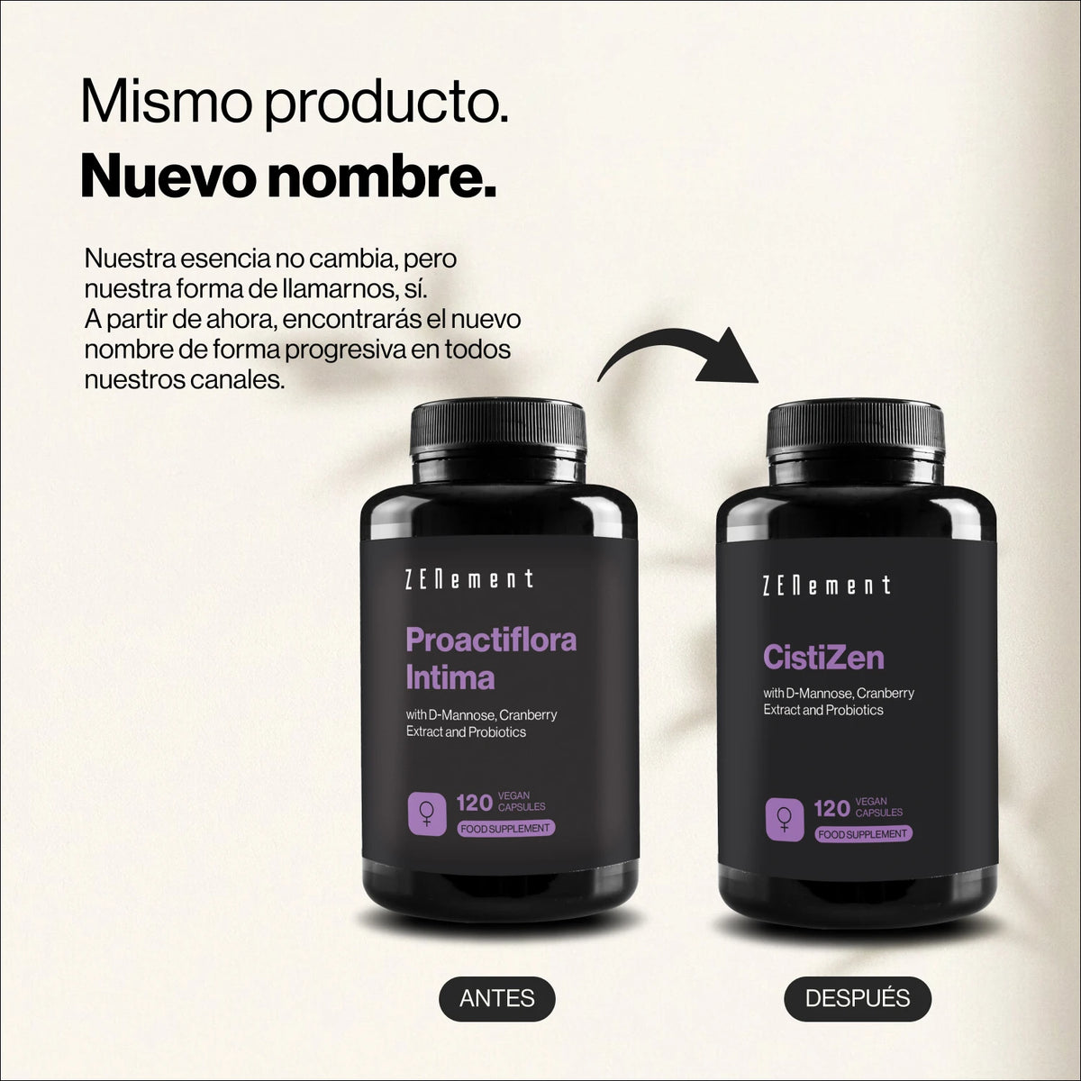 Cistizen with d-mannose, cranberry extract and probiotics - 120 vegan capsules zenement