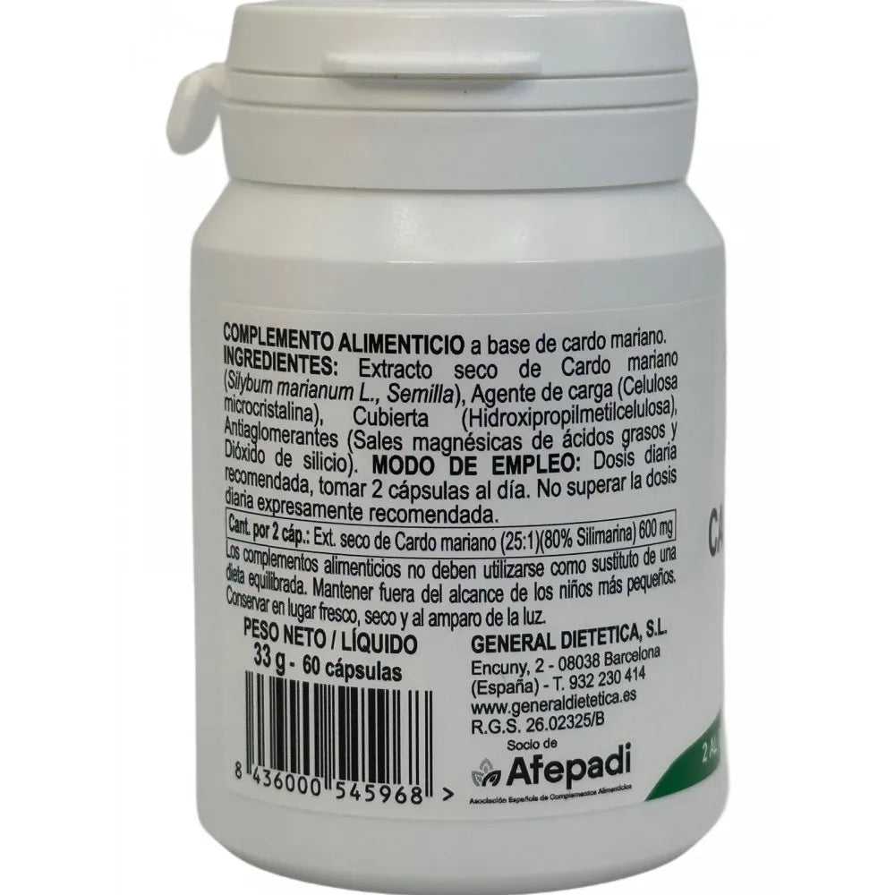 Milk thistle in dry extract (silybum marianum) 60 capsules from integralia