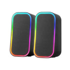 Mars Gaming MS-OM, 20W Gaming Speakers, RGB Dynamic Lighting, 5.3 + AUX-IN Bluetooth Speakers, Volume Control Box, DSP Chipset Customized, Universal Compatibility, Black or White Bluetooth Speakers