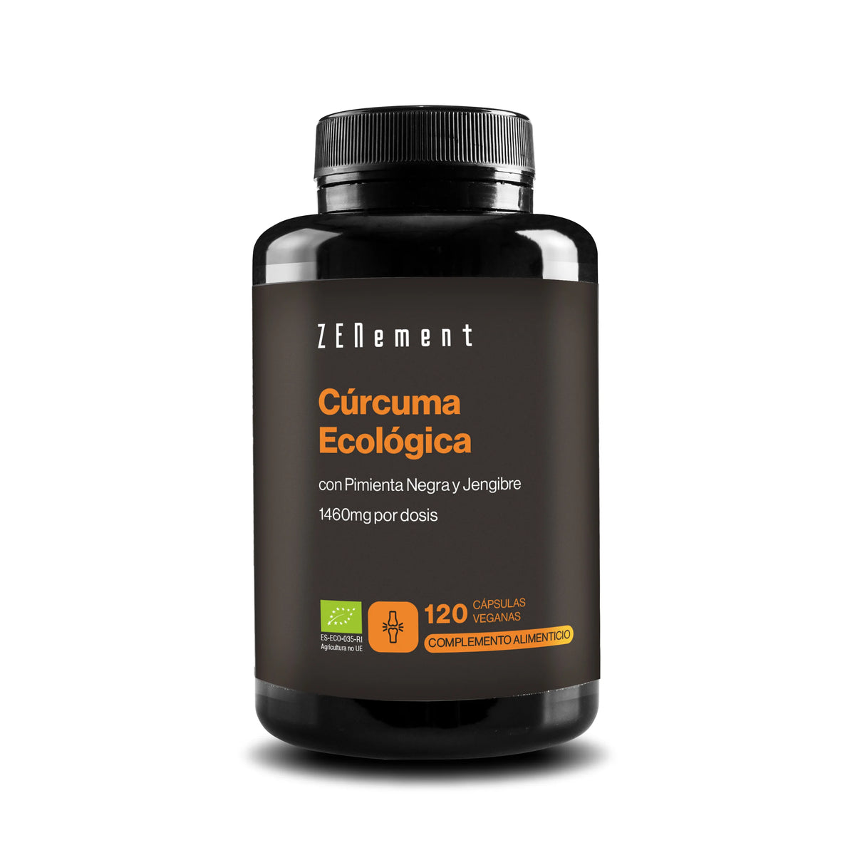Organic turmeric with black pepper and ginger - 120 vegan capsules zenement