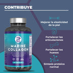 Hn healthy nutrition hydrolyzed marine collagen with hyaluronic acid, vitamin c, coenzyme q10, zinc and magnesium - 50 capsules - food supplement