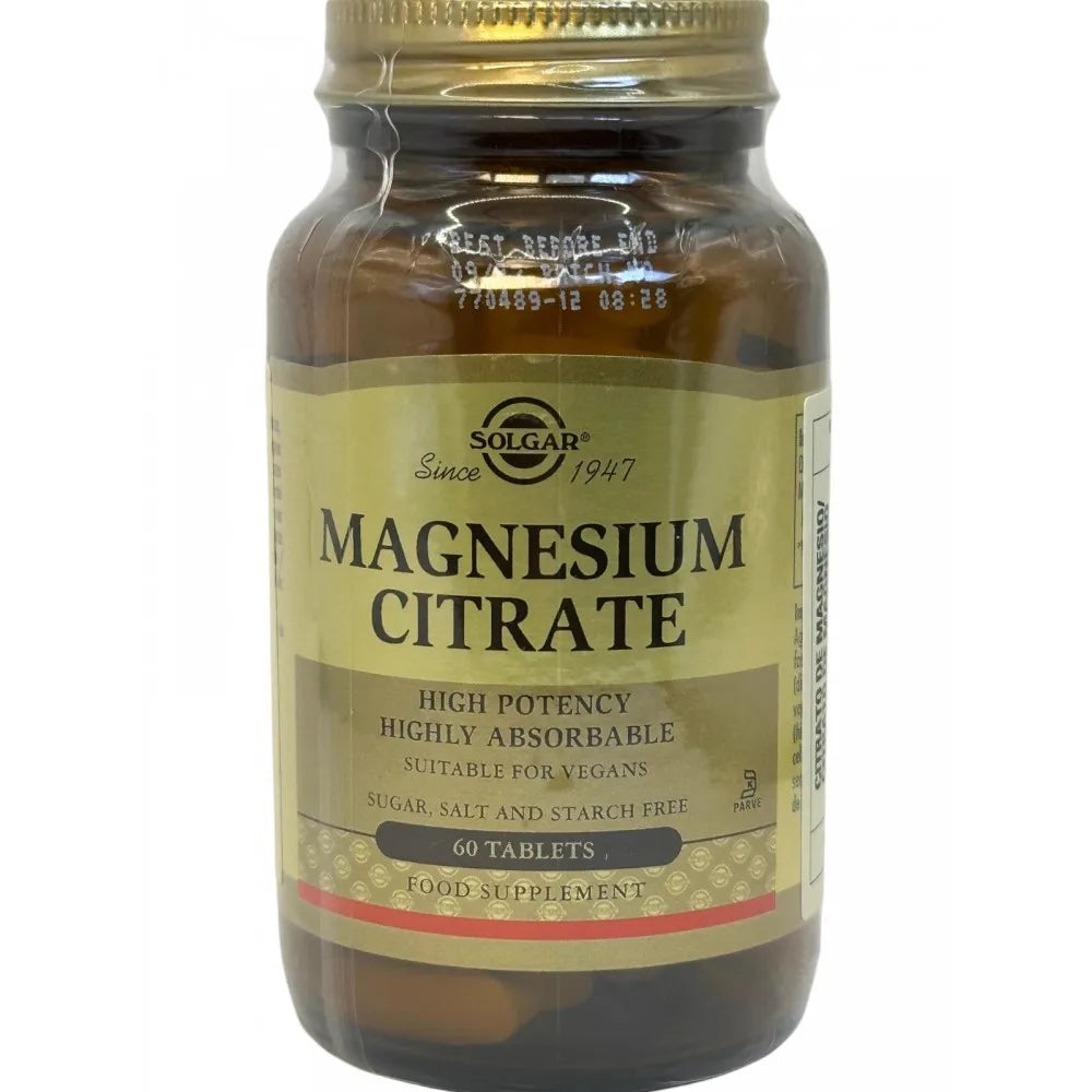 Magnesium citrate 200mg (60 or 120 tablets) of solgar
