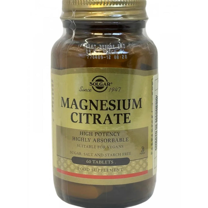 Magnesium citrate 200mg (60 or 120 tablets) of solgar