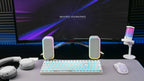 Mars Gaming MS-OM, 20W Gaming Speakers, RGB Dynamic Lighting, 5.3 + AUX-IN Bluetooth Speakers, Volume Control Box, DSP Chipset Customized, Universal Compatibility, Black or White Bluetooth Speakers