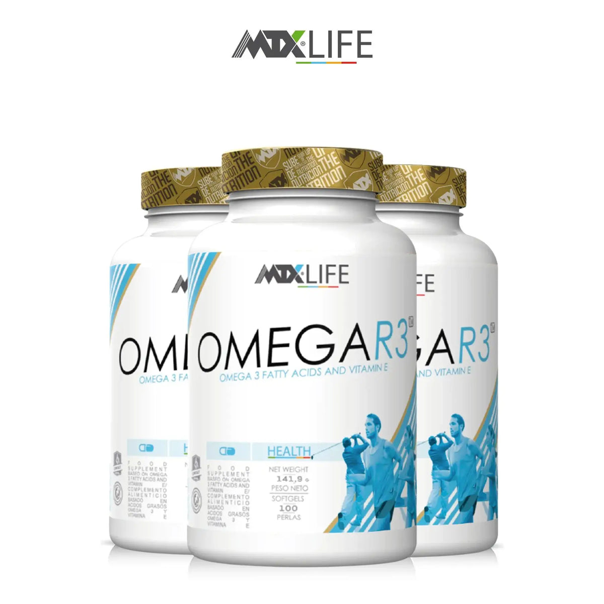 Mtx nutrition omega r3 [100 pearls] - essential fatty acids omega 3 and natural vitamin e, adequate management of lipids and blood fluidity