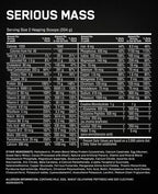Optimum nutrition serious mass 2.72kg - dietary supplement for magnification of muscle mass with high quality protein and carbohydrates