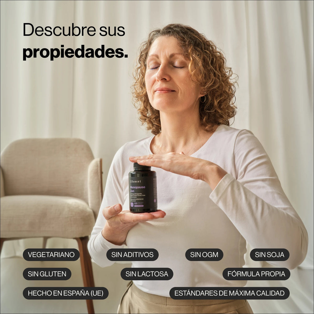 Menopause zen with sage extracts, ashwagandha ksm-66 ® , black cohosh, hops and pine - 120 vegetarian capsules zenement