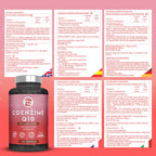 Hn healthy nutrition coenzyme q10 200mg + vitamin e - 120 capsules - food supplement