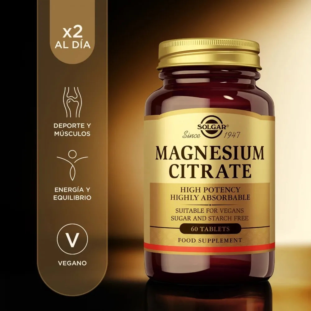 Magnesium citrate 200mg (60 or 120 tablets) of solgar
