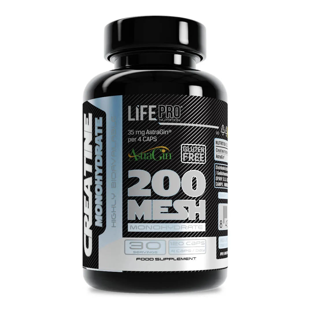 Life pro nutrition creatine monohydrate 200mesh + astragin 120 vcaps - creatine monohydrate in capsules