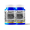 Primal assault |   Organic turmeric with ginger and black pepper (1420mg x dose) - curcumin and piperine - turmeric bio turmeric -120 capsules