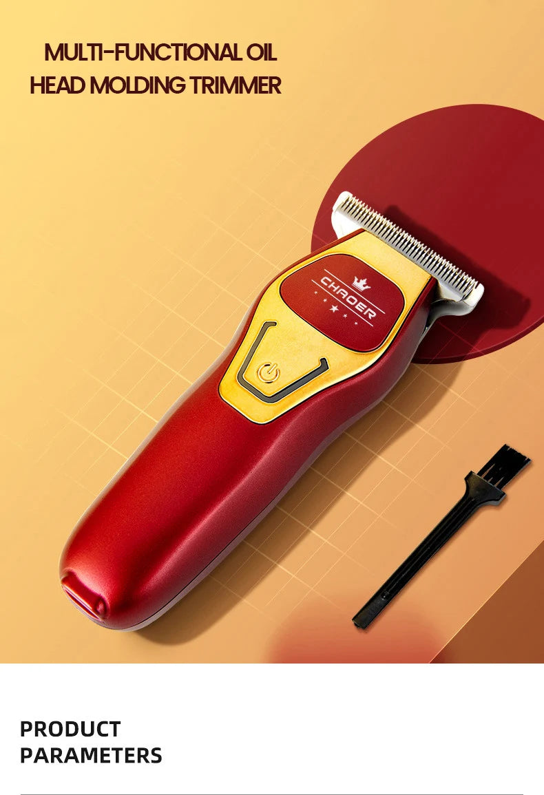 Powerful Professional Hair Trimmer Men 0 MM T Blade Electric Clipper Rechargeable Barber Haircut Machine Beard Trimmer Shaver
