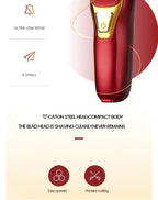 Powerful Professional Hair Trimmer Men 0 MM T Blade Electric Clipper Rechargeable Barber Haircut Machine Beard Trimmer Shaver