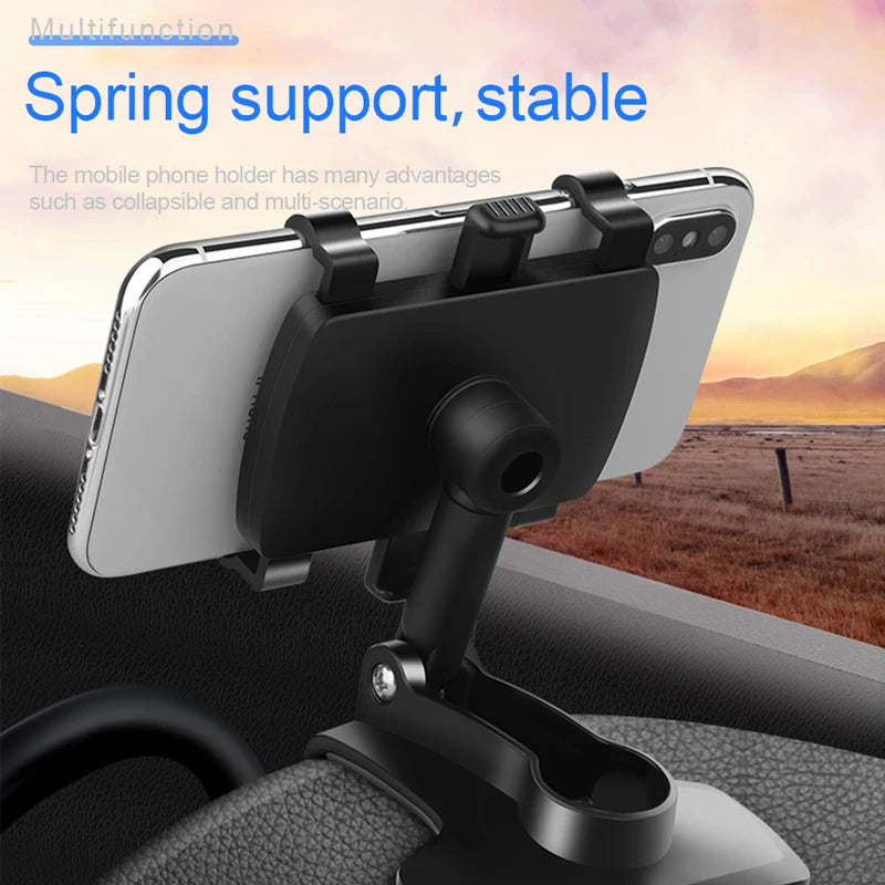 Universal Car Phone Holder – Dashboard & Mirror Mount
