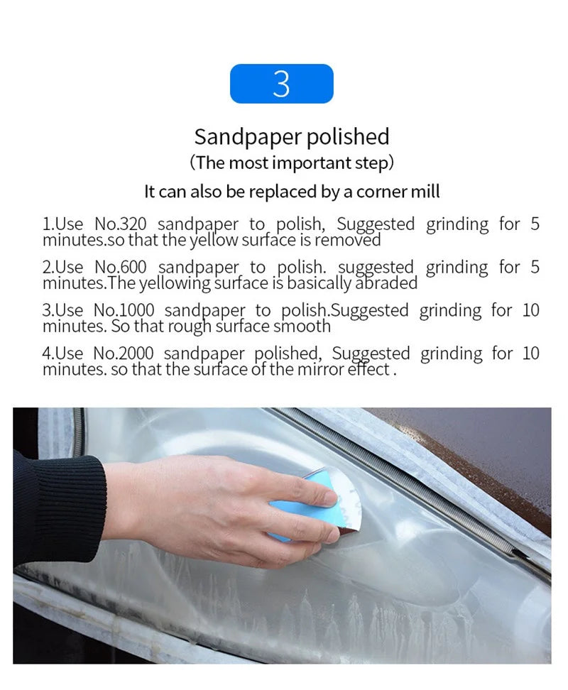 Premium Car Headlight Restoration Liquid Polymer Polish 800ML