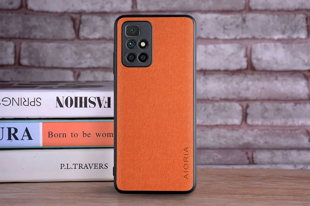 Case for Xiaomi Redmi 10 2022 coque Luxury textile Leather skin soft TPU hard PC phone cover for xiaomi redmi 10 case funda