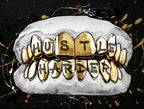 Inspirational Gold Tooth Canvas Painting Motivational Hustle Harder Canvas Art Posters Prints Wall Pictures for Living Room